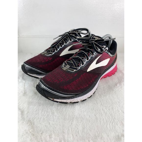 Brooks Ghost 10 Women’s Running Shoes Pink Peacock/Black Size 10 - Picture 1 of 8